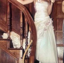 abito da sposa  fatto a mano  compreso di coprispalle e velo 