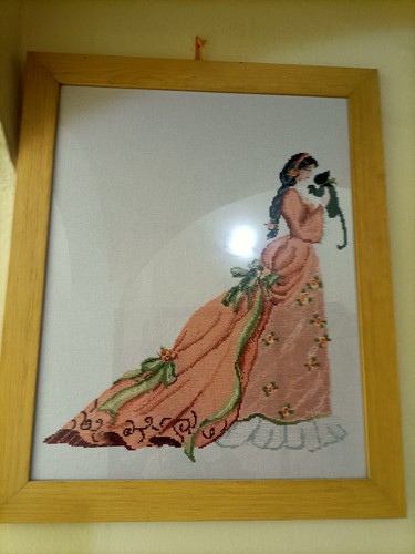 Quadro mezzo punto ricamato - , a