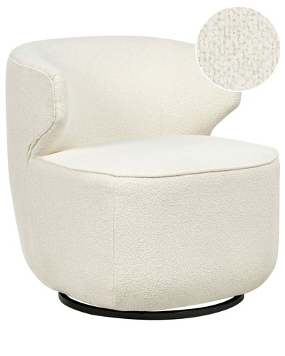 Poltrona bouclé bianco - poltrona,