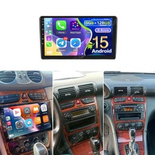 Autoradio 6+128G Carplay Android 15.0 per Mercedes Classe CLK W209 2002-2006 GPS