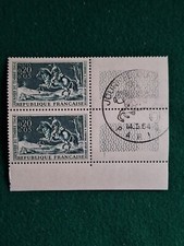 FRANCIA 1964 JOURNEE DU TIMBRE - PAIRE NEUVE** OBLITEREE 1er JOUR PARIS