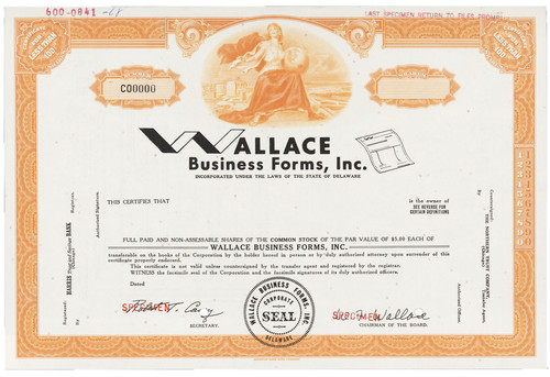 Wallace business forms inc - wallace, forms,