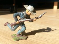 XILOPLASTO soldatino sudista con fucile Cromoplasto Isas anni '60 Nardi Landi