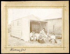 TERREMOTO CALABRO-SICULO 1908-MESSINA-BARACCOPOLI SFOLLATI-RARA FOTO STORICA