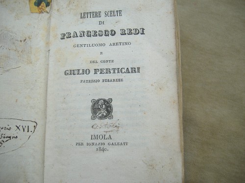 Lettere scelte redi - scelte, di