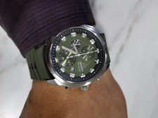 Orient cronografo 43mm verde - cronografo,
