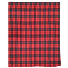 Plaid in pile Scozia rosso e