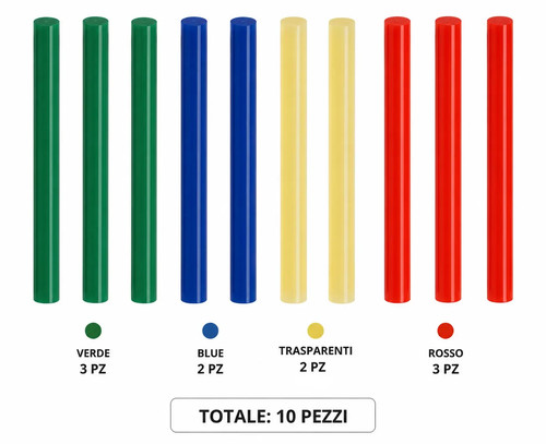 Stick colla caldo colorata - a,