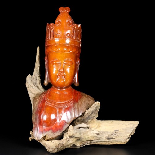 Statua testa buddha guanyin - di,