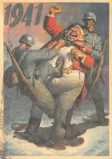 C7225 WW2 1941 SOLDATO TEDESCO ITALIANO STRAPPANO I DENTI A JOHN BULL. VIAGGIATA