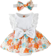 2 Pezzi Elegante Bimba Tutina