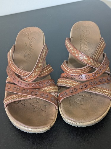 Sandalo con zeppa sketchers - sandalo,