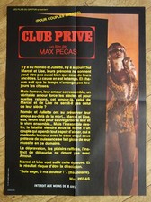 CLUB PRIVE Max Pecas erotique affiche cinema originale 80x60 cm '74
