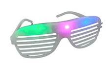 Occhiali con luci led intermittenti Luminosi a tendina Lampeggianti L.91831