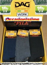 ★ DAG 3 PAIA CALZE UOMO LUNGHE IN PILE LUNGA CALDI ED INVERNALI TG. 40/46 ★