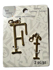 BEAD LANDING Gold Letter "F"