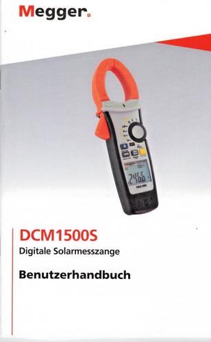 Megger solar manuale - manuale, d'uso