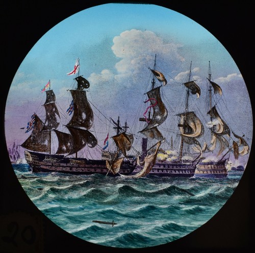 Antique magic lantern slide - magic,
