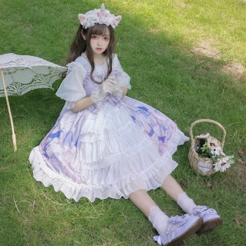 Donna ragazza ruffles lolita - ragazza,