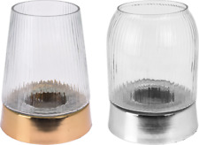 Vetro Portacandele - Rosa Oro