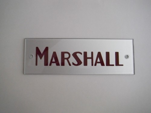 Blocco logo marshall marrone - logo,