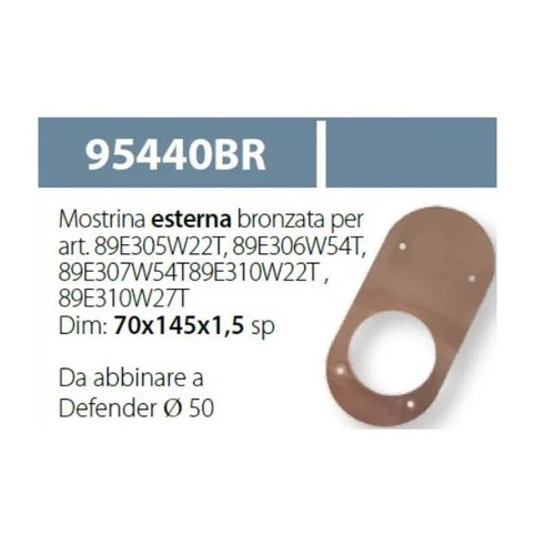 Mostrina esterna per serratura - esterna,