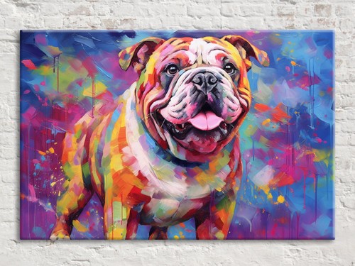 Bulldog inglese tela wall - , art