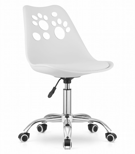 Sedia girevole print bianca - girevole,