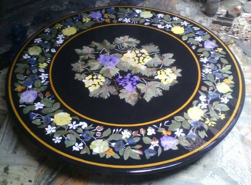 Tavolo rotondo marmo nero - 48",