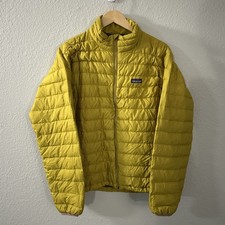Patagonia Jacket Mens Medium Yellow Nano Puff Insulated Puffer Outdoor Full Zip