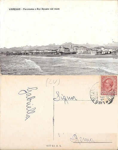Cartolina viareggio panorama - viareggio.,