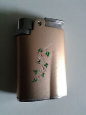 Accendino Ronson Vintage varaflame lighter brushed gold spazzolato oro floreale