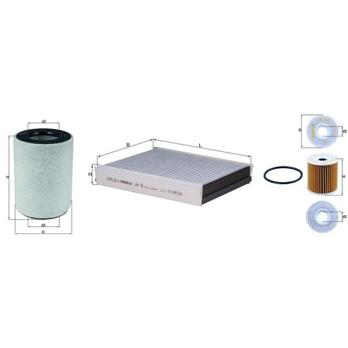Set filtri knecht adatto - set,