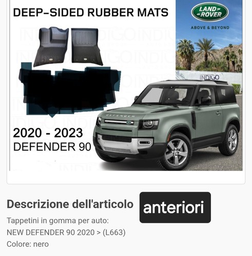 Tappetini gomma land rover - in,