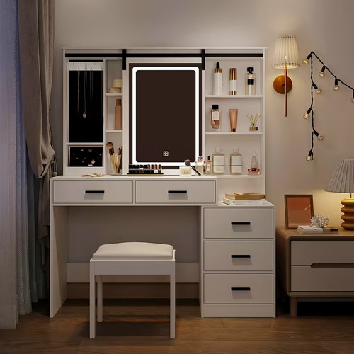 Dressing table with - dressing, adjustable
