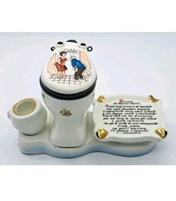 POSACENERE IN CERAMICA WC GABINETTO BAGNO UMORISMO-MADE ITALY-ANNI 50'-VINTAGE