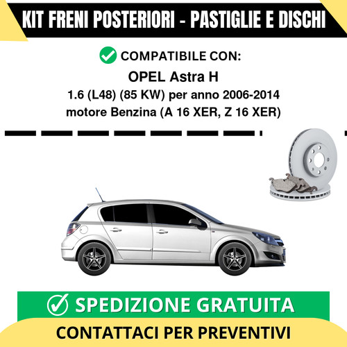 Kit freni posteriori per opel - freni,
