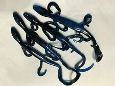 25 pz Lucertola 6" -BLACK BLUE SWIRL-Lucertole Plastica Morbida Pesca Basso - SCENT&SALT