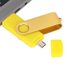 Unità Flash USB OTG U Disk Pen Micro USB Archiviazione Dati Giallo