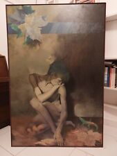 Quadro firmato olio su tela cm 100x150, ragazzo, con cornice. Piero Nincheri.