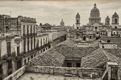 Old havana rooftops - rooftops,, colonial