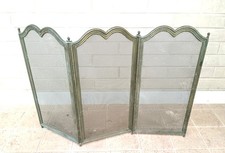 ANTICO PARASCINTILLE IN OTTONE PER CAMINI A 3 ANTE MOBILI PRIMI 900