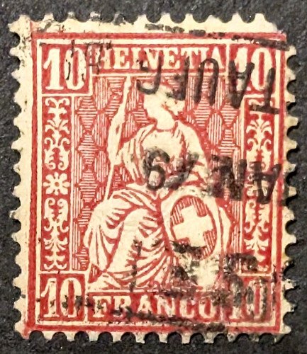 Svizzera 1867 francobollo - svizzera, 1867/81