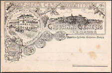 Cuneo - La Morra - Giovanni Genesio - VINO - Cartolina doppia con lista dei Vin