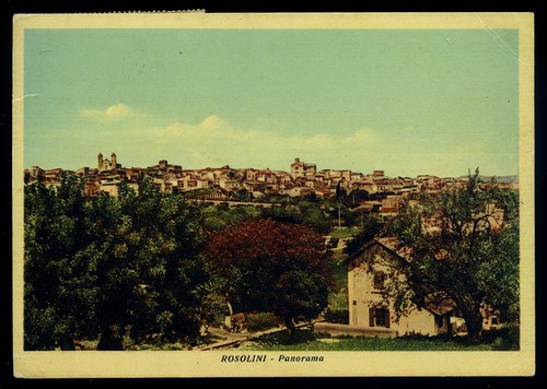 Cartolina rosolini panorama - cartolina,