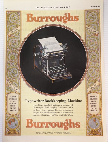 Macchina scrivere burroughs - macchina,