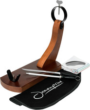 Porta Prosciutto Con Gommini Antiscivolo + Coltello & Affilacoltelli + Copri Pro