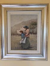 Antonio Pecoraro Quadro Olio Su Tela Fanciulle 