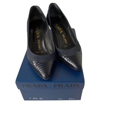 scarpe donna decolte Prada Blu tacco comodo estivo N 37,5