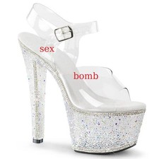 sexy SANDALI STRASS tacco 18